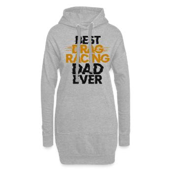 Drag Racing Race Car Dad Vintage - Hoodie-Kleid - Grau meliert - Vorne