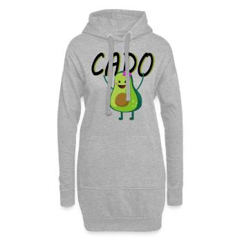 Petite amie, petit ami, homme, partenaire de la Saint-Valentin - Sweat-shirt à capuche long Femme - gris chiné - Devant