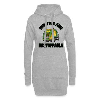 Opossum Spruch für Tierliebhaber und Possum - Hoodie-Kleid - Grau meliert - Vorne
