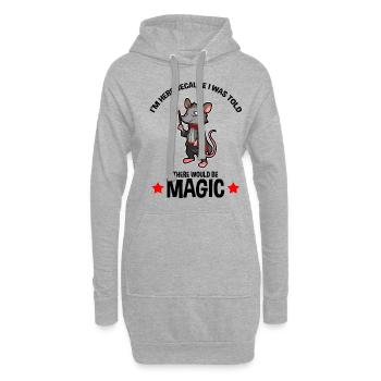 Opossum Design für Possum Fans und Opossum Fans - Hoodie-Kleid - Grau meliert - Vorne