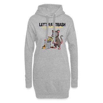 Opossum Spruch für Tierliebhaber und Possum - Hoodie-Kleid - Grau meliert - Vorne