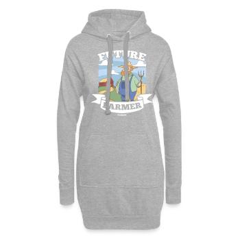 Future Farmer - Hoodie-Kleid - Grau meliert - Vorne