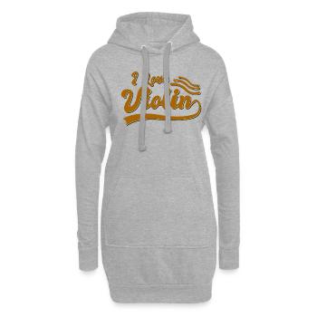 J’adore le violon - Sweat-shirt à capuche long Femme - gris chiné - Devant