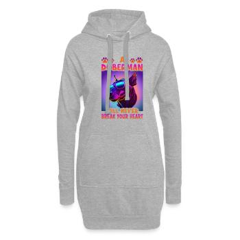 Dog saying Doberman design pour les amoureux des chiens - Sweat-shirt à capuche long Femme - gris chiné - Devant