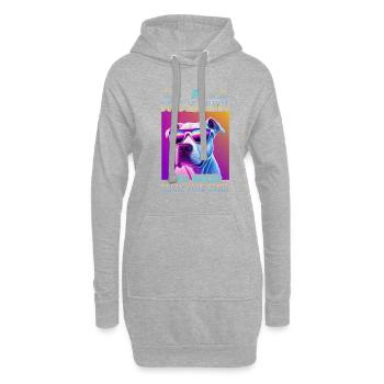 Dog Saying Dogo Argentino Design pour - Sweat-shirt à capuche long Femme - gris chiné - Devant
