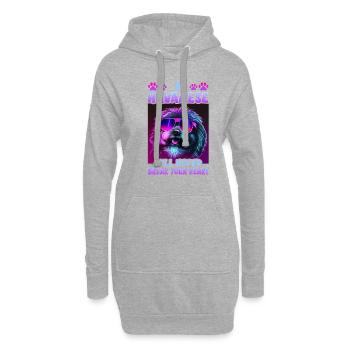 Hunde Spruch Havaneser Design für Hundeliebhaber - Hoodie-Kleid - Grau meliert - Vorne