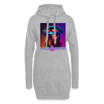 Hunde Spruch Rottweiler Design für Hundeliebhaber - Hoodie-Kleid - Grau meliert - Vorne