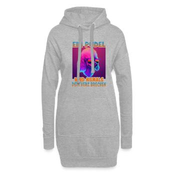 Hunde Spruch Pudel Design für Hundeliebhaber - Hoodie-Kleid - Grau meliert - Vorne