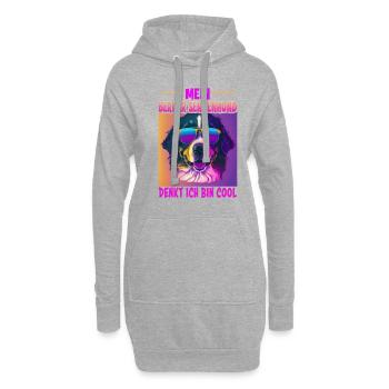 Hunde Bernese Mountain Dog Hundeliebhaber Aussie - Hoodie-Kleid - Grau meliert - Vorne