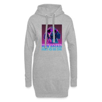Dackel Spruch Dachshund Design für Hundeliebhaber - Hoodie-Kleid - Grau meliert - Vorne