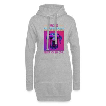 Hunde Deutsche Dogge Design für Hundeliebhaber - Hoodie-Kleid - Grau meliert - Vorne