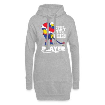 Eishockey - Hoodie-Kleid - Grau meliert - Vorne