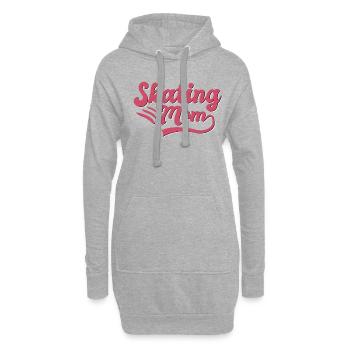 Cadeau Skating Mama - Sweat-shirt à capuche long Femme - gris chiné - Devant