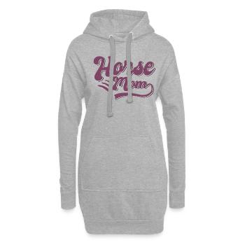Pferde Mama Geschenk - Hoodie-Kleid - Grau meliert - Vorne
