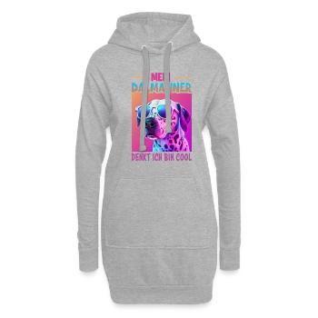 Hunde Spruch Dalmatiner Design für Hundeliebhaber - Hoodie-Kleid - Grau meliert - Vorne