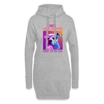 Hunde Spruch Dogo Argentino Design für - Hoodie-Kleid - Grau meliert - Vorne