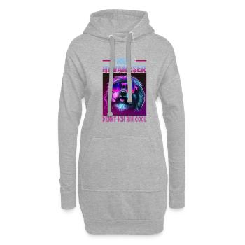 Hunde Spruch Havaneser Design für Hundeliebhaber - Hoodie-Kleid - Grau meliert - Vorne