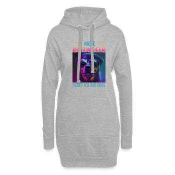 Hunde Spruch Rottweiler Design für Hundeliebhaber - Hoodie-Kleid - Grau meliert - Vorne
