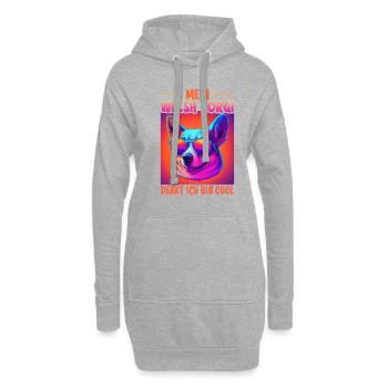 Hunde Spruch Welsh Corgi Design für Hundeliebhaber - Hoodie-Kleid - Grau meliert - Vorne