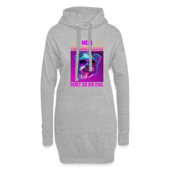 Hunde Spruch Yorkshire Terrier Design für - Hoodie-Kleid - Grau meliert - Vorne