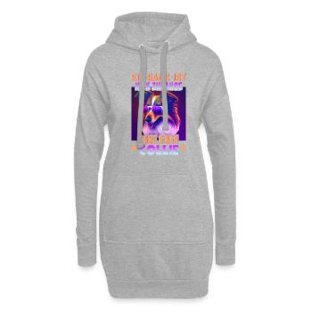 Hunde Spruch Collie Design - Hoodie-Kleid - Grau meliert - Vorne