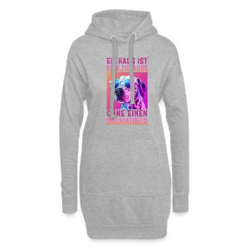Hunde Spruch Dalmatiner Design für Hundeliebhaber - Hoodie-Kleid - Grau meliert - Vorne