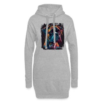 Dog Saying Boxer Design pour les amoureux des chiens - Sweat-shirt à capuche long Femme - gris chiné - Devant