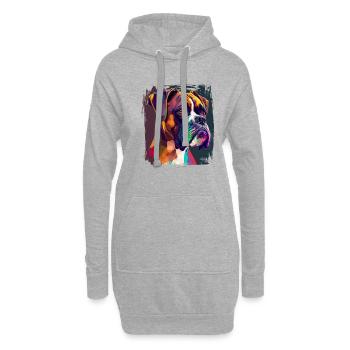 Dog Saying Boxer Design pour les amoureux des chiens - Sweat-shirt à capuche long Femme - gris chiné - Devant