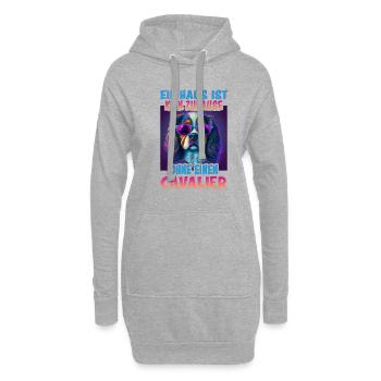 Hunde Spruch Cavalier Spaniel für Hundeliebhaber - Hoodie-Kleid - Grau meliert - Vorne