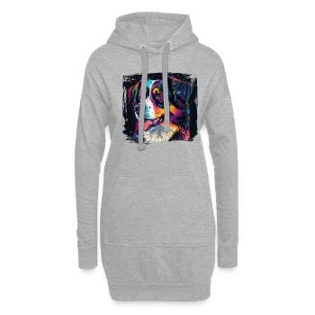 Chiens Berger australien amoureux des chiens Aussie - Sweat-shirt à capuche long Femme - gris chiné - Devant