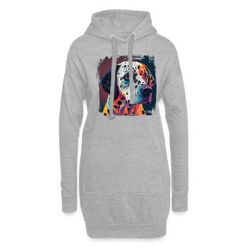Hunde Spruch Dalmatiner Design für Hundeliebhaber - Hoodie-Kleid - Grau meliert - Vorne