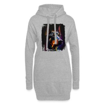 Dog saying Doberman design pour les amoureux des chiens - Sweat-shirt à capuche long Femme - gris chiné - Devant