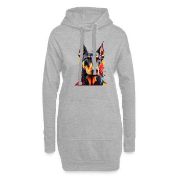 Dog saying Doberman design pour les amoureux des chiens - Sweat-shirt à capuche long Femme - gris chiné - Devant