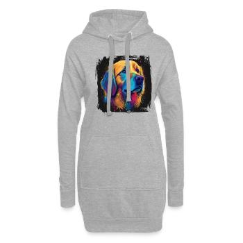 Hunde Spruch Golden Retriever Design - Hoodie-Kleid - Grau meliert - Vorne