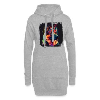 Hunde Deutscher Schäfer Hundeliebhaber - Hoodie-Kleid - Grau meliert - Vorne