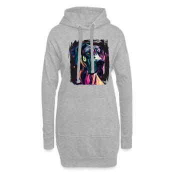 Chien disant Dogue allemand pour les amoureux des chiens - Sweat-shirt à capuche long Femme - gris chiné - Devant