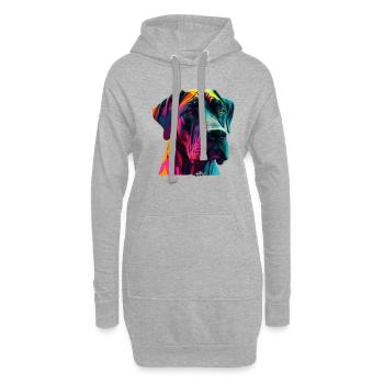 Chien disant Dogue allemand pour les amoureux des chiens - Sweat-shirt à capuche long Femme - gris chiné - Devant