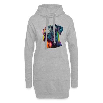 Chien disant Dogue allemand pour les amoureux des chiens - Sweat-shirt à capuche long Femme - gris chiné - Devant