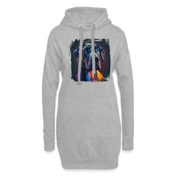 Chien disant Dogue allemand pour les amoureux des chiens - Sweat-shirt à capuche long Femme - gris chiné - Devant