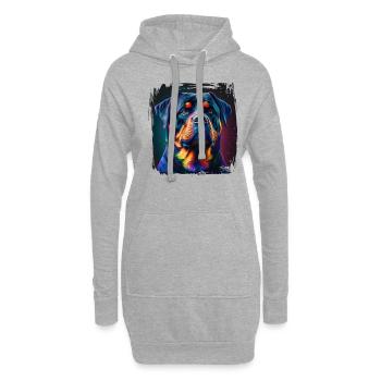 Hunde Spruch Rottweiler Design für Hundeliebhaber - Hoodie-Kleid - Grau meliert - Vorne