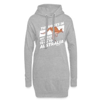 The Voices In My Head Australia - Hoodie Dress - heather grey - Front