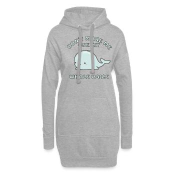 Bébé Baleine Poisson Bébé Enfants Cadeau - Sweat-shirt à capuche long Femme - gris chiné - Devant
