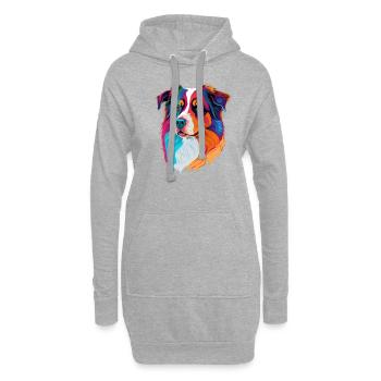 Chiens Berger australien amoureux des chiens Aussie - Sweat-shirt à capuche long Femme - gris chiné - Devant