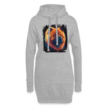 Chien disant Chow Chow pour les amoureux des chiens - Sweat-shirt à capuche long Femme - gris chiné - Devant