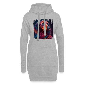 Hunde Spruch Dachshund Design für Hundeliebhaber - Hoodie-Kleid - Grau meliert - Vorne