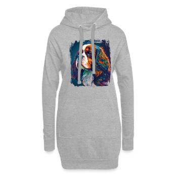 Chien disant Cavalier Spaniel pour les amoureux des chiens - Sweat-shirt à capuche long Femme - gris chiné - Devant
