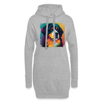 Hunde Berner Sennenhund Hundeliebhaber - Hoodie-Kleid - Grau meliert - Vorne