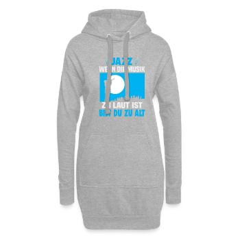 Jazz Musik Orchester Musiker - Hoodie-Kleid - Grau meliert - Vorne