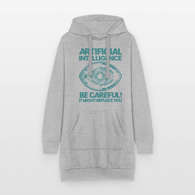AI Machine Learning Computer Geek Technology Robot Hoodie Dress