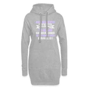 Koran Verse Islam Zitate Moslem Ramadan Texte - Hoodie-Kleid - Grau meliert - Vorne